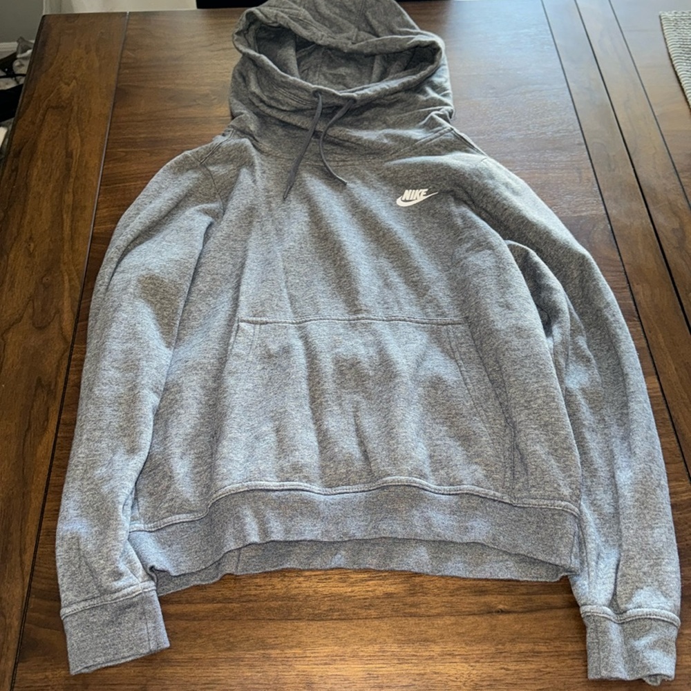 NIKE women’s funnel neck hoodie.